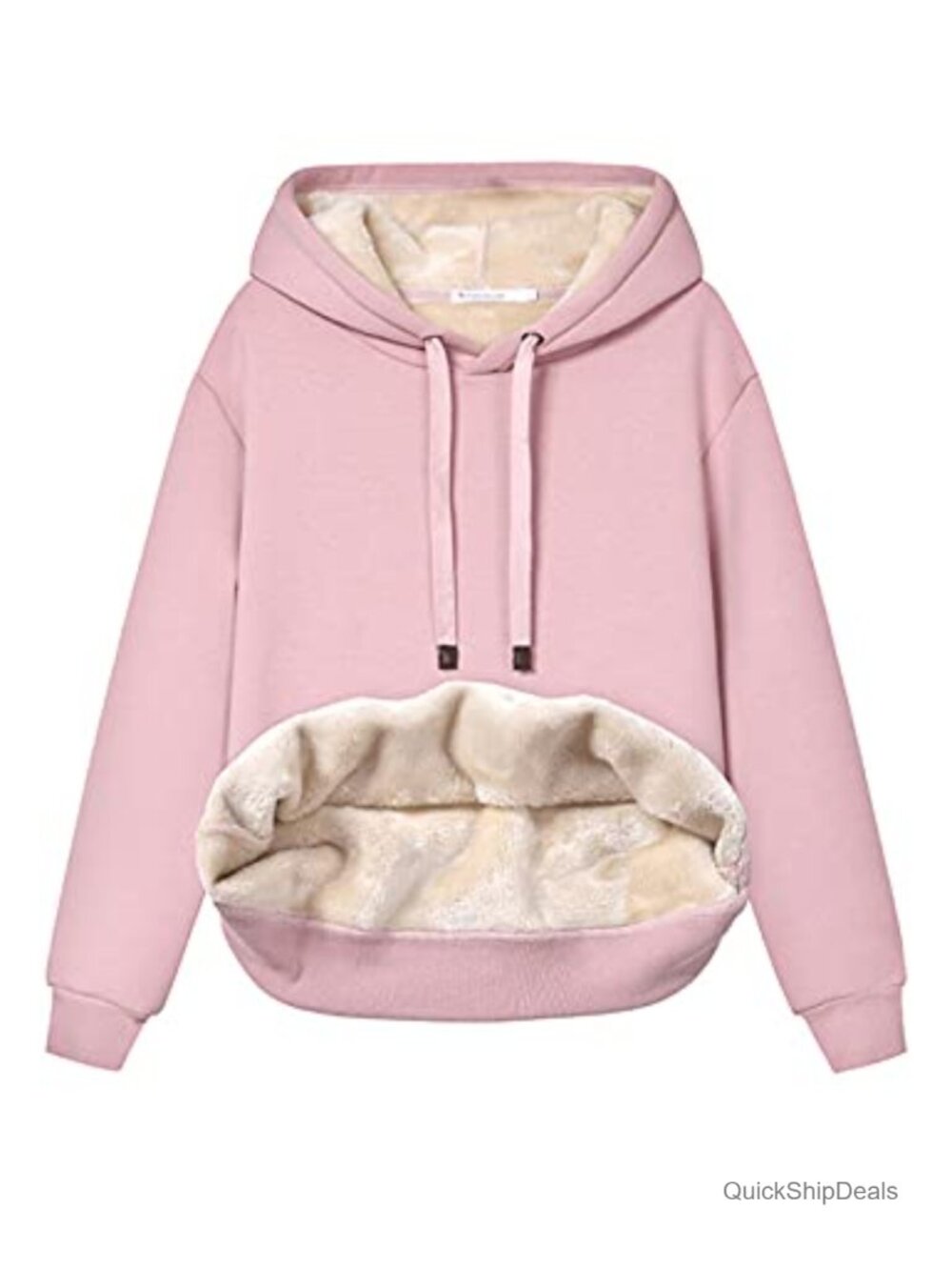Women's Winter Warm Fleece Sherpa Lined Hooded Sweatshirt Thick Pullover